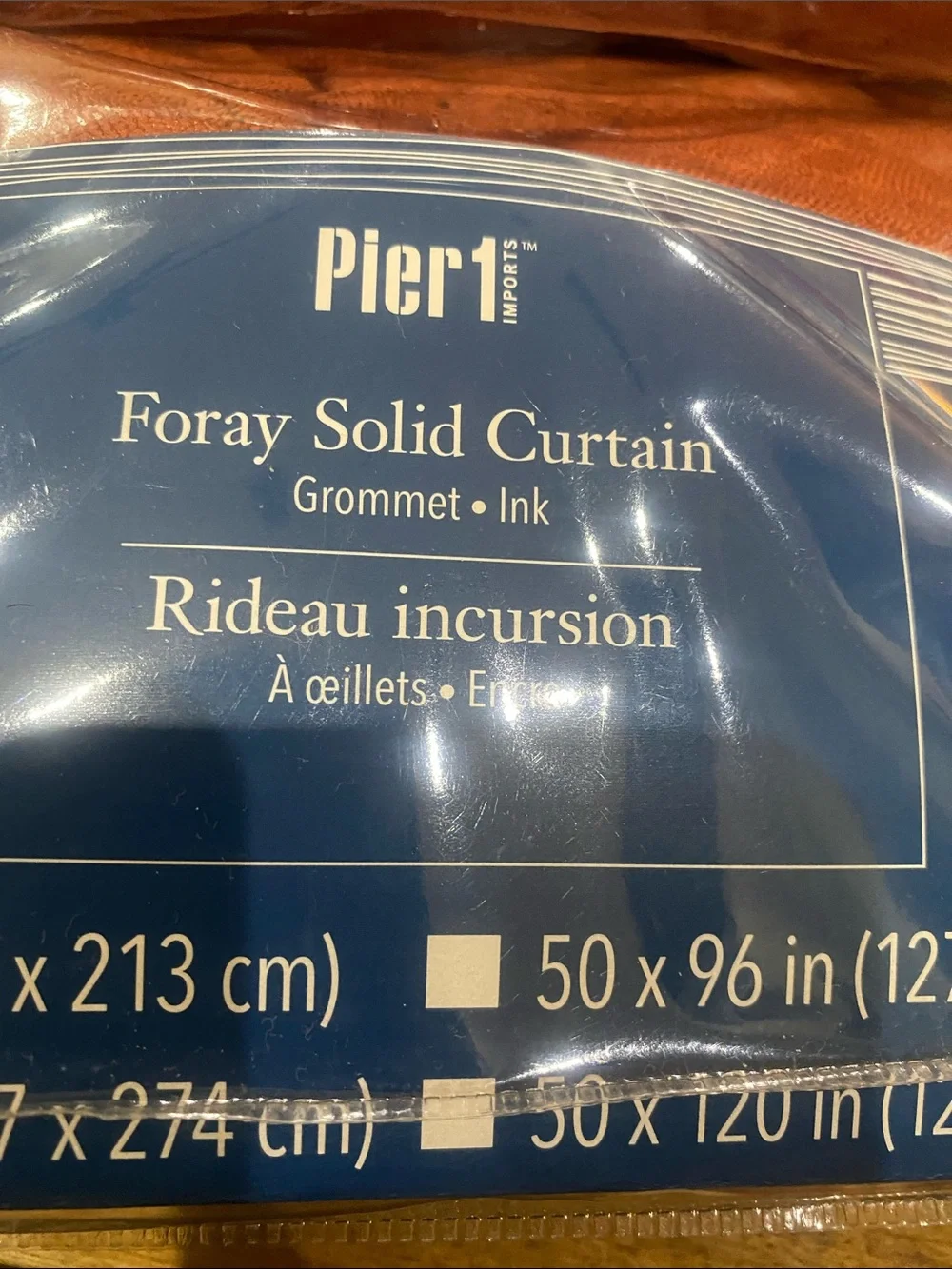 Bundle of Pier 1 Curtain 2 panels total Rideau Grommet 50x108